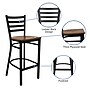 Flash Furniture HERCULES Series Traditional Metal Ladder Back Restaurant Barstool, Black/Cherry, 2-Pieces/Pack (2XUDG697BCHW)~#|#~629BFBB4-1BF4-450D-88BD1C54BE91A005_sc7