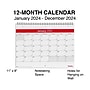 2024 Staples 11" x 8" Wall Calendar, White/Red (ST53915-24)~#|#~629DB12C-7124-4391-AC21EFCA19B9B342_sc7