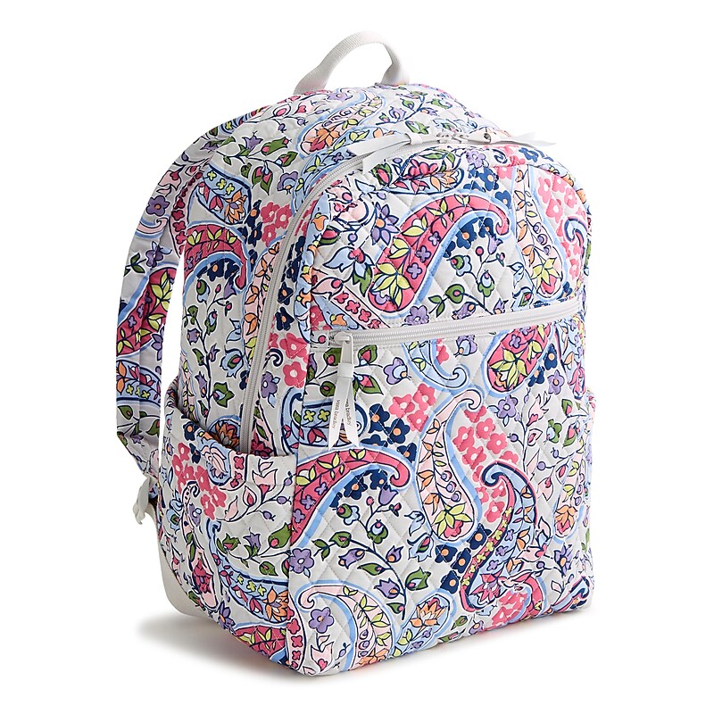 Vera Bradley Laptop Backpack, Large, Maddalena Paisley/Oyster Mushroom (55475-24143) image 1