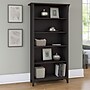 Bush Furniture Salinas 63"H 5-Shelf Bookcase with Adjustable Shelves, Vintage Black Laminated Wood (SAB132VB-03)~#|#~62A741C1-28C4-47BA-820A7666FE47F4A7_sc7
