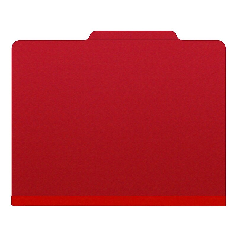 Medical Arts Press Pressboard Classification Folder, 2" Expansion, Letter Size, Deep Red, 25/Box (DV-T42-02-3DRD) image 1