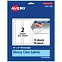 Avery Laser/Inkjet Multipurpose Labels, 3" x 11", Glossy Clear, 50/Pack (94265)~#|#~62A9AFD9-257A-477A-82570988E37631EE_sc7