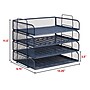 Staples Metal Mesh Side Loading Stackable Letter Tray, Letter Size, Navy Blue, 4/Pack (ST63844)~#|#~62AC849D-7256-4D07-BA402702E8BCCB19_sc7