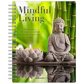 2023 Brush Dance Mindful Living 6" x 7.75" Weekly Desk Planner, Multicolor (9781975454678)