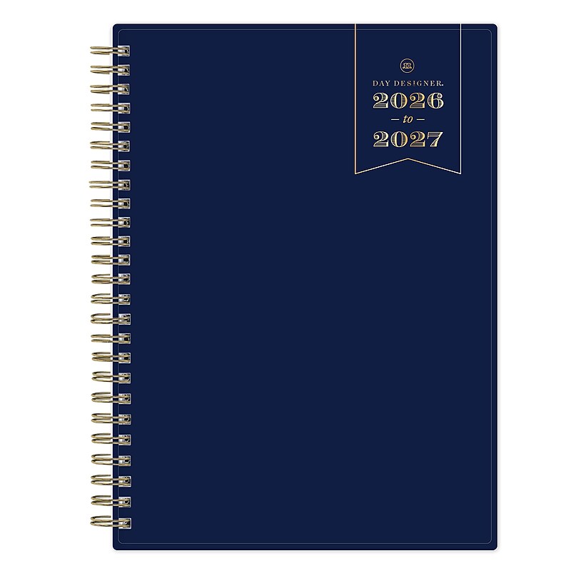 2026-2027 Blue Sky Day Designer 6" x 8" Academic Year Weekly & Monthly Planner, Plastic Cover, Blue (161407) image 1