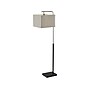 Adesso Flora 60" Matte Black/Brushed Steel Floor Lamp with Square Shade (4183-22)~#|#~62B12F39-86E1-4793-A444303864E9EA41_sc7