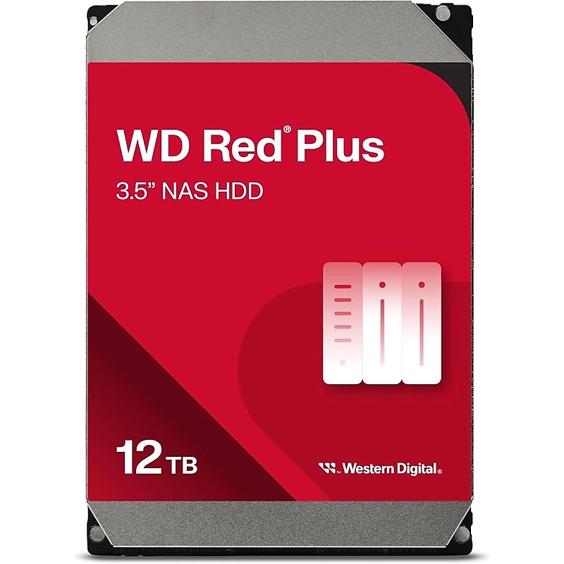 Western Digital Red Plus 12TB 3.5" SATA III Internal Hard Drive (WD120EFGX) image 1