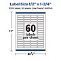 Avery Laser/Inkjet Waterproof Multipurpose Rectangle Labels, 0.5" x 1.75", White, 3000 Labels/Box (94204)~#|#~62B36CE1-F253-460A-ADD9005407068B58_sc7