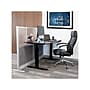 Luxor Modular Room Divider Starter Wall, 48"H x 70"W, Gray PET/Frosted Acrylic (MW-7048-FCG)~#|#~62B71F58-3DD5-494A-A7FDBF42142B768F_sc7