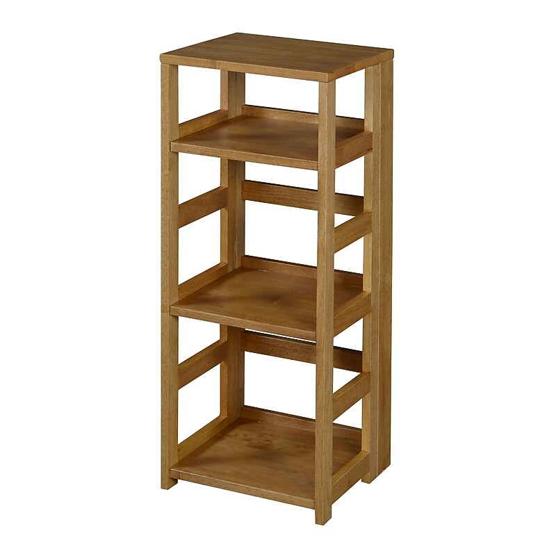 Regency Flip Flop 34" High Square Folding Bookcase- Medium Oak (FFSQ3412MO) image 1