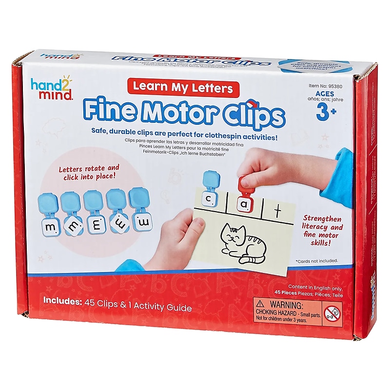hand2mind Learn My Letters Fine Motor Clips (95380) image 1