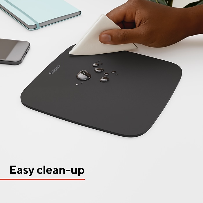 Staples TECH Non-Skid Mouse Pad, Black, 2/Pack (50678) | Staples