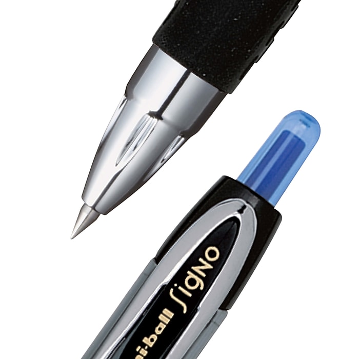 Uniball 207 Penne Gel Retrattili – Punta Ultra Micro 0.38 Mm, Inchiostro Nero, Confezione Da 5 – Inchiostro Uni Super Anti-frode - 6