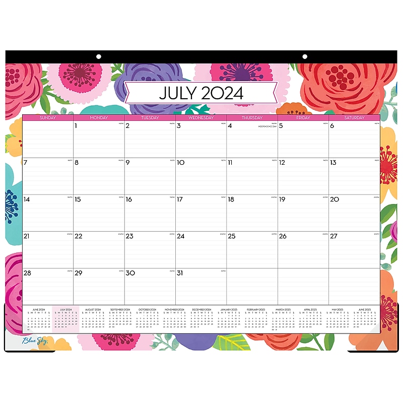 2024-2025 Blue Sky Mahalo 22" x 17" Academic Monthly Desk Pad Calendar (100157-A25) image 1