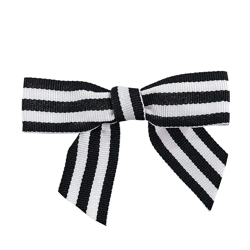 JAM Paper Grosgrain Bows, Black/White, 100/pack (52640349316) image 1