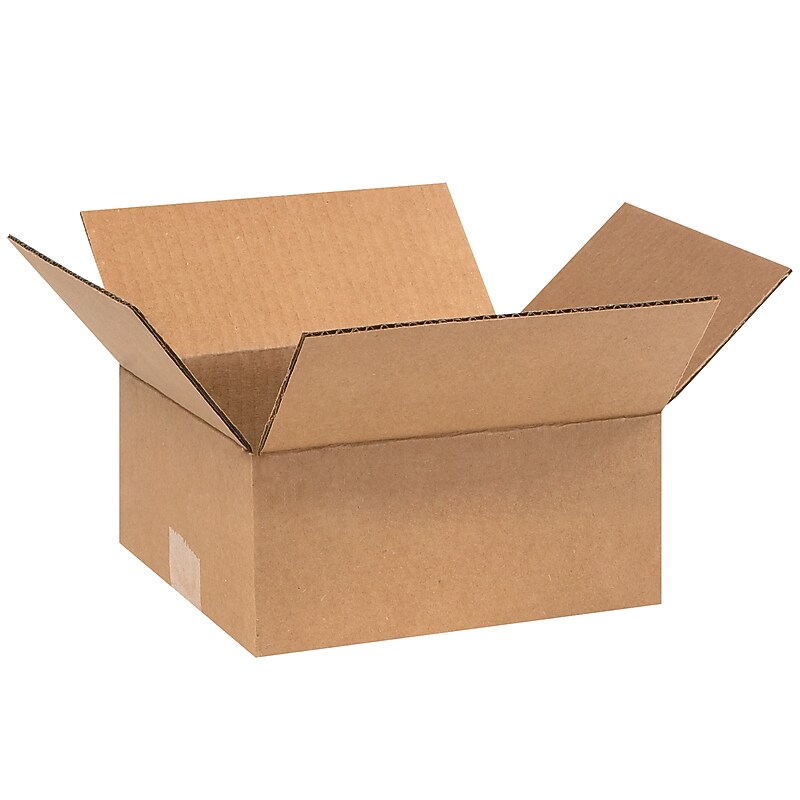 9" x 8" x 4" Shipping Boxes, 32 ECT, Brown, 25/Bundle (984) image 1