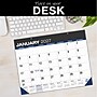 2026-2027 Excello Brands Large Print 22" x 17" Academic Monthly Desk Pad Calendar, Black (DP-AY26-2217-BK)~#|#~62CA587F-A991-4399-97EB8D835C3773F1_sc7