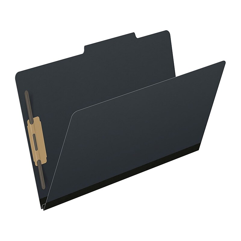 Medical Arts Press Pressboard Classification Folder, 2" Expansion, Legal Size, Black, 25/Box (DV-T52-02-3BLK) image 1