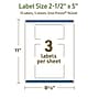 Avery Dissolvable Rectangle Multipurpose Labels, 2.5" x 5", Off-white, 15/Pack (94246)~#|#~62D33382-690D-4A80-94C41944FBD7FBF9_sc7