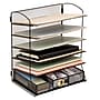 Mind Reader Metal Desk Organizer, Black (VFILEDR-BLK)~#|#~62D73703-3E07-451C-BBB34D649DC2426F_sc7