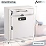 AdirOffice Steel Medium Wall Mounted Interoffice Mailbox Drop Box, White (631-05-WHI-KC)~#|#~62DD39E2-FEE8-4521-B397657BB4C57B0D_sc7
