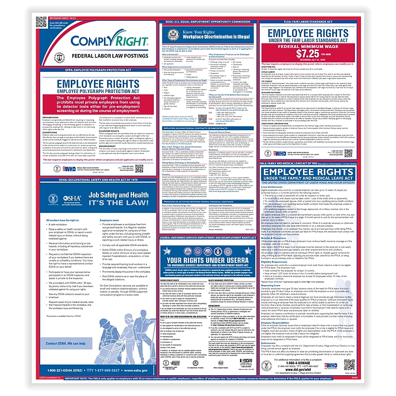 ComplyRight Federal Labor Law Poster, English (ERFED) image 1