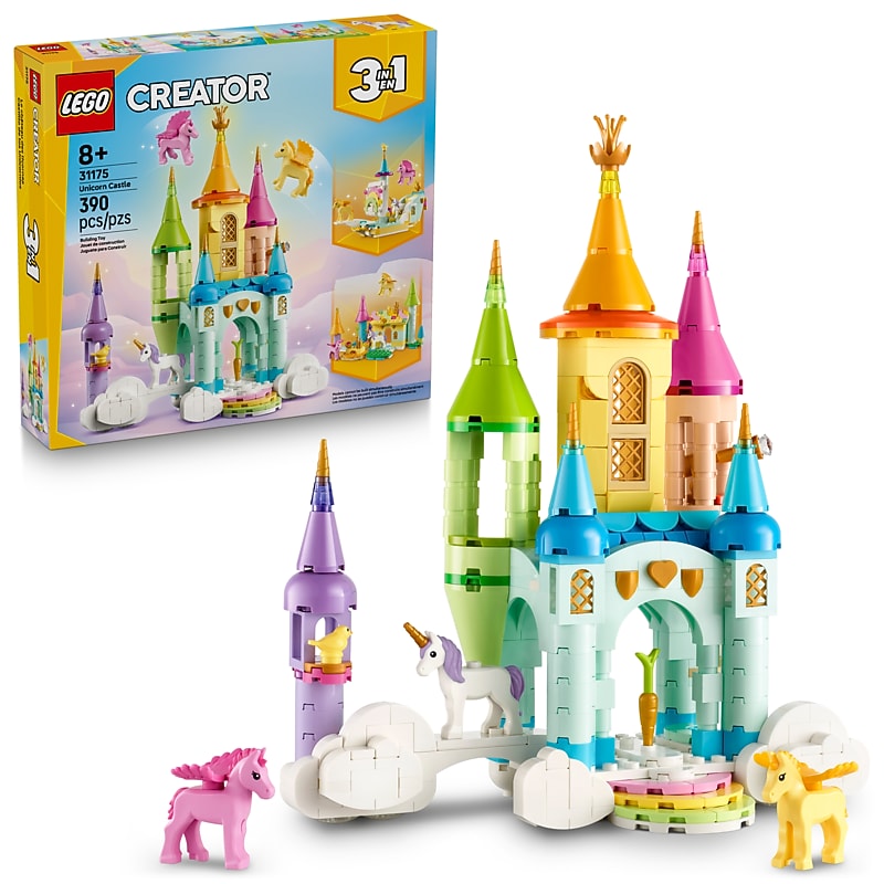LEGO Creator 3-in-1 Unicorn Castle, 390 Pieces (31175) image 1