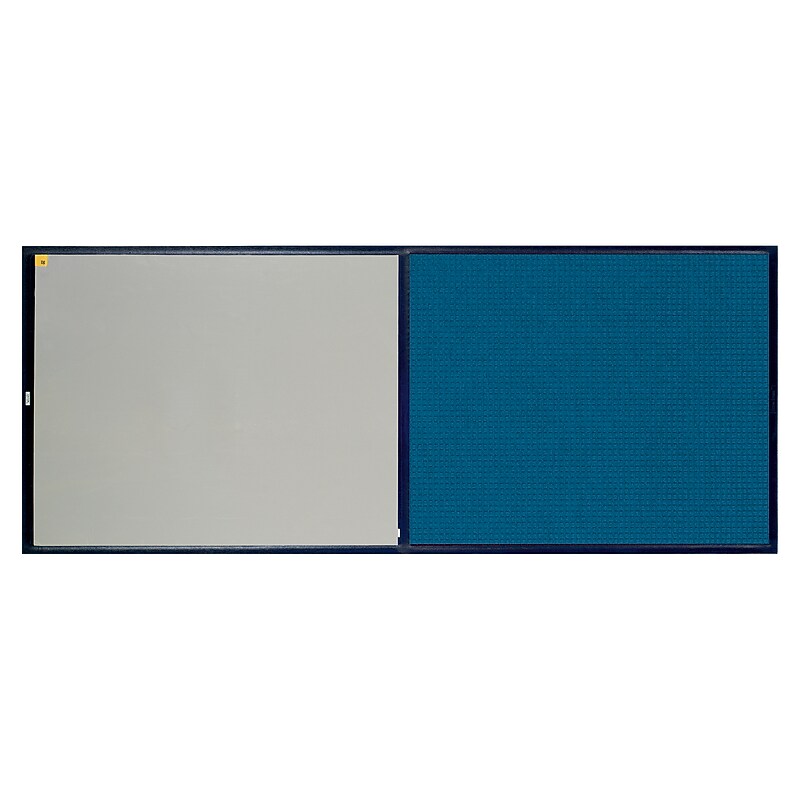M + A Matting WaterHog CleanShield Stride Commercial Entrance Floor Mat with Adhesive Insert, 26.5" x 63.5", Medium Blue image 1