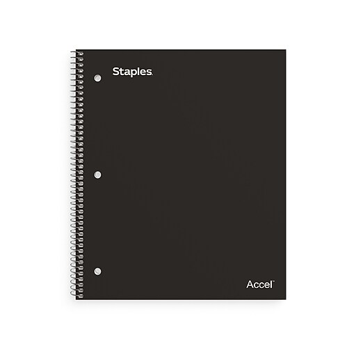 Staples Premium 1Subject Notebook, 8.5" x 11", College Ruled, 100