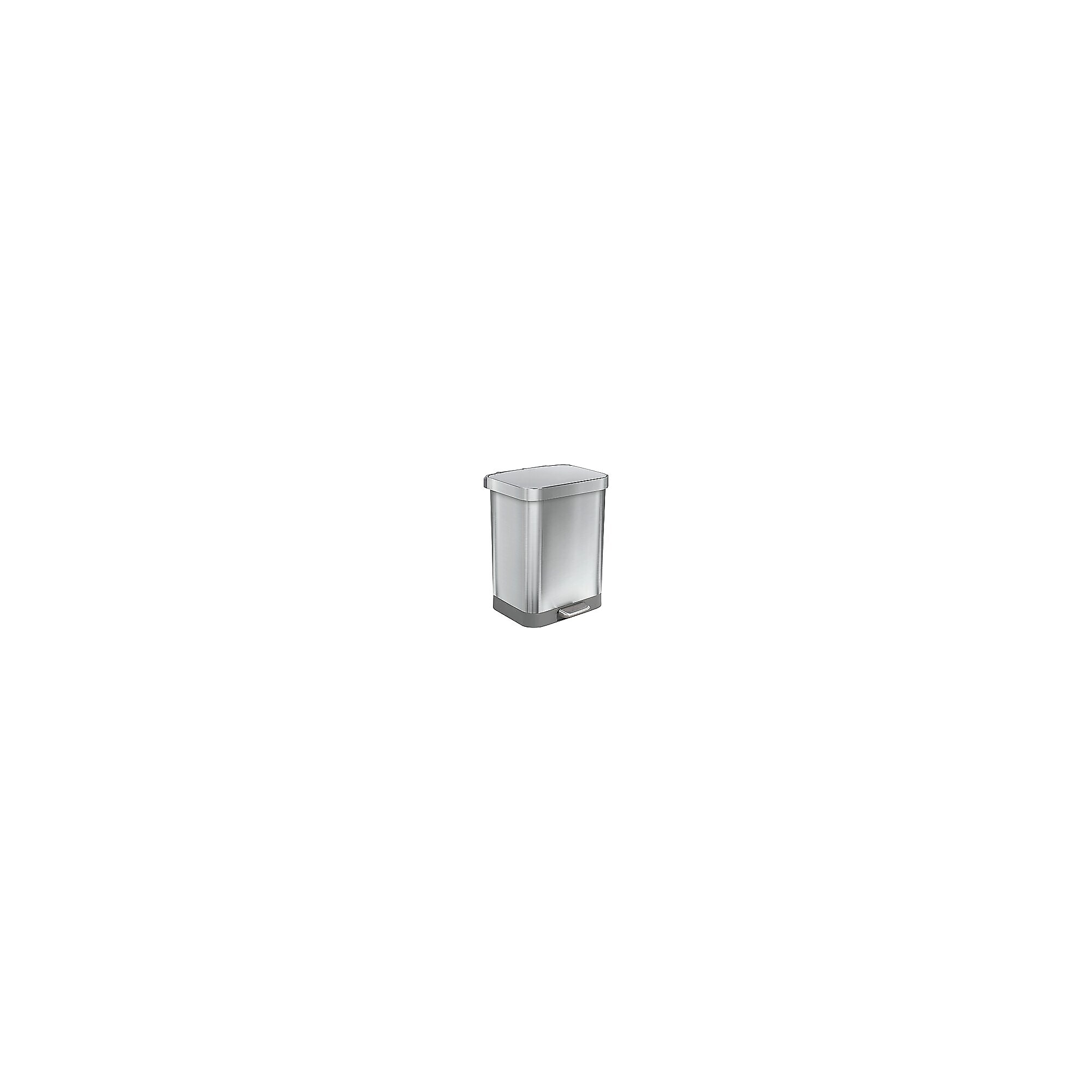 GLAD Stainless Steel Step Trash Can, 13-Gallon, Stainless Steel (GLD-74525) Sansujyuku sansujyuku.com