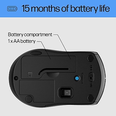 HP X3000 G3 Wireless Ergonomic Ambidextrous Optical Gaming Mouse - Thumbnail 3