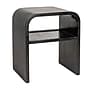 Storied Home Modern Waterfall Edge Mango Wood End Table, Black (EC1719)~#|#~62F1B054-2325-44CE-A65D066EB2CBE8FD_sc7