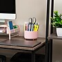 Mind Reader 5-Compartment Rotating Plastic Pen Holder, Pink (SPINPEN-PNK)~#|#~62F90D2B-1282-49D9-B11A2AEB753B9051_sc7