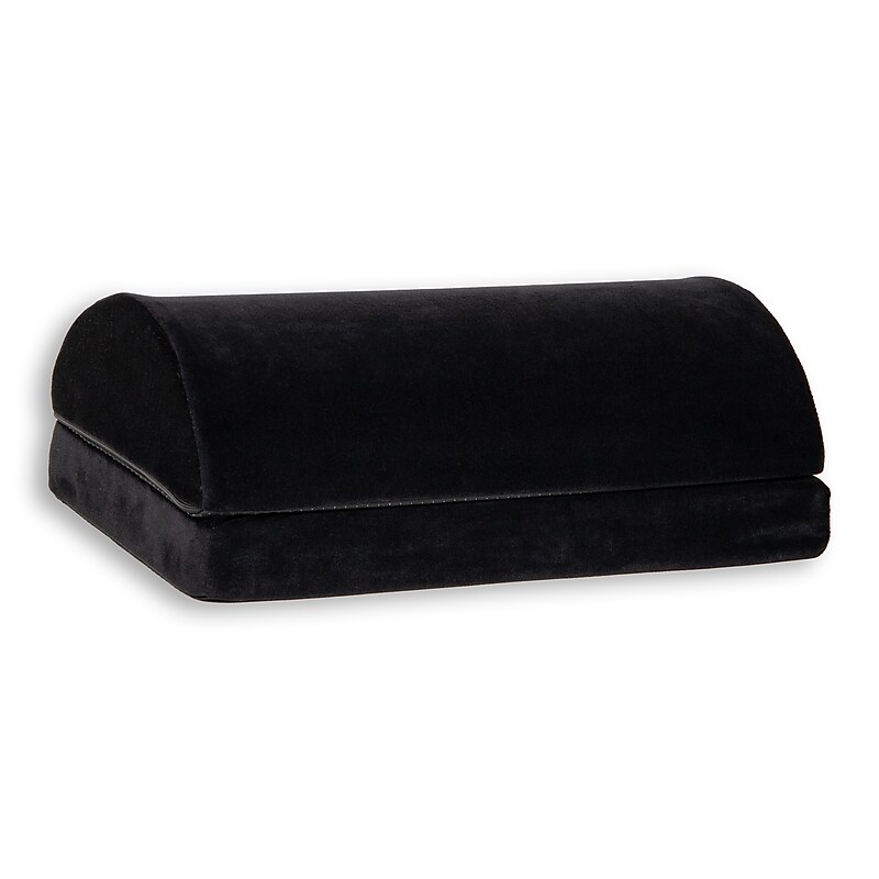 Mind Reader Adjustable Height Air-Cloud Memory Foam Footrest, Black (FTPLUSH-BLK) image 1