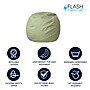 Flash Furniture Cotton Twill Small Dot Kids Bean Bag Chair, Green~#|#~62FB0612-9111-41FA-B8A74FA92C6C7E78_sc7