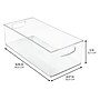 iDESIGN Stackable Plastic Storage Bin, 5" x 8"x 16", Clear, 4/Pack (28085M4)~#|#~62FB1C6B-0EDA-4D97-9C624333406DE4A5_sc7
