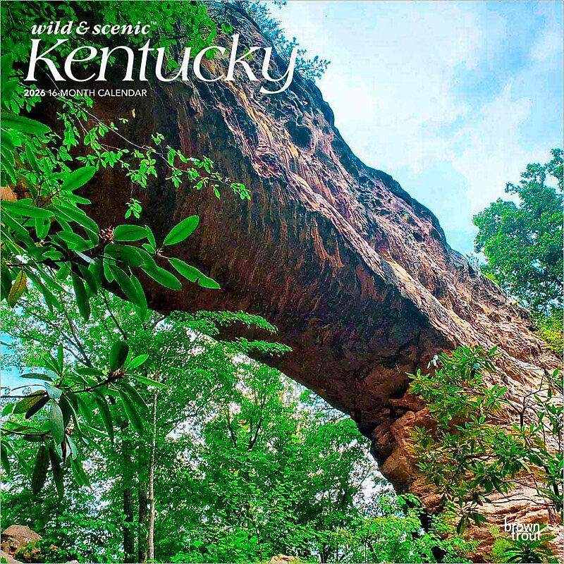 2026 BrownTrout Kentucky Wild & Scenic 12" x 12" Monthly Wall Calendar (9798330704040) image 1