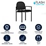 Flash Furniture Tiffany Vinyl Stackable Side Reception Chair with Arms, Black (BT5161VINYL)~#|#~63039B2B-FDB1-40F5-97DE4014C634E33D_sc7