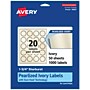 Avery Pearlized Ivory Burst Multipurpose Labels, 1.75", Ivory, 1000/Box (94607)~#|#~6304A731-30A2-41F6-A28F057D546E21AE_sc7