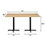 Flash Furniture Bennett Wooden Commercial Indoor Table, 60" x 30", Natural Top/Black Base (GSF3060NTT2222)~#|#~630648AF-22FC-4AC0-BB62BCF044C843E4_sc7