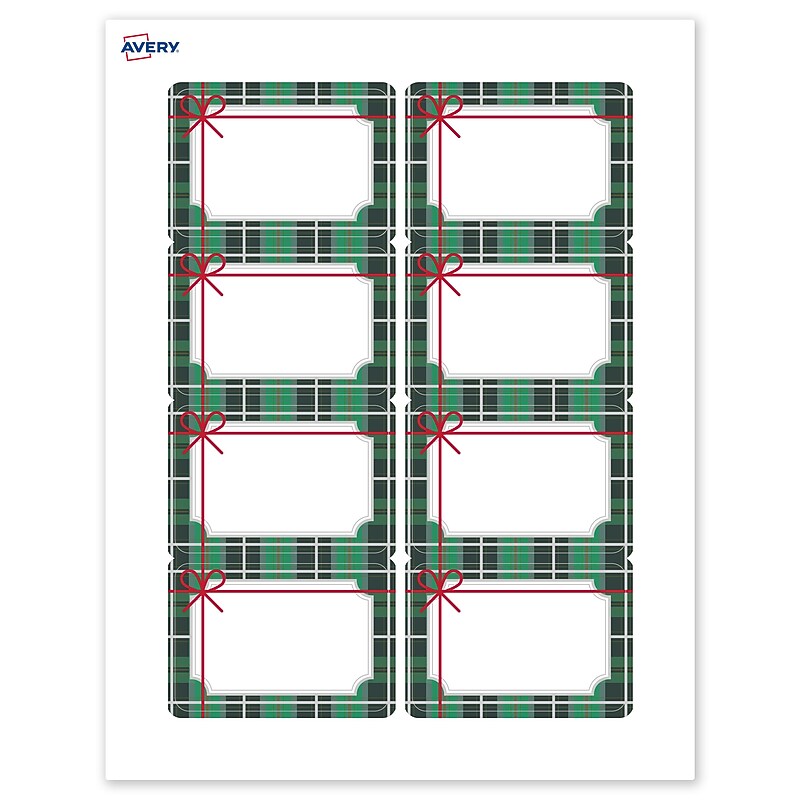 Avery Rectangle Multipurpose Labels, 2-1/3" x 3-3/8", White, 80/Pack (19479370409) image 1