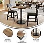 Flash Furniture TopGuard 30" x 24" Rectangular Wood Dining Table with Round Base, Natural/Black Base (ST2430NATTR18)~#|#~630DB547-4ABD-41A5-A5170EC507C555CC_sc7