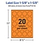 Avery Decorative Edge Multipurpose Labels, 1-5/8" x 1-5/8", Bright Orange, 800/Pack (94110)~#|#~630E0B45-B8FF-482A-A440A10A6858CEDA_sc7