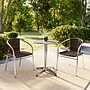 Flash Furniture Lila Indoor-Outdoor 23.5'' Round Table Set with 2 Rattan Chairs, Dark Brown (TLH24RD020CHR2)~#|#~631392E0-CAED-45F2-8BEC592C2ED5BA65_sc7