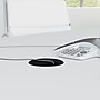 Bush Business Furniture 96"W x 42"D Boat Shaped Conference Table With Grommets, White (99TB9642WHK)~#|#~6317A1AC-92B8-422F-A7C904AB50769529_sc7