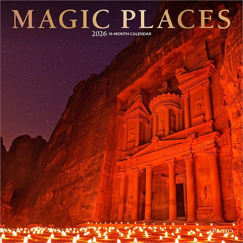 2026 Plato Magic Places 12" x 12" Monthly Wall Calendar (9798330706747) image 1
