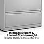 Staples 2-Drawer Lateral File Cabinet, Letter/Legal Size, Lockable, 28.15"H x 36"W x 18.62"D, Light Gray (60923/17452)~#|#~631FCE7F-6343-4595-8B959B84DC72ADDA_sc7
