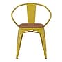 Flash Furniture Luna Indoor-Outdoor Chair with Arms, Yellow with Teak Seat (CH31270YLPL1T)~#|#~63241430-64A9-4CFA-A260B57A4AB3759B_sc7