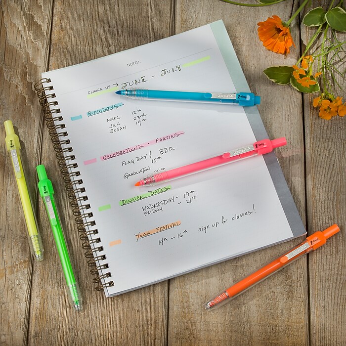 Zebra Z-Grip Retractable Highlighter with Grip, Chisel Tip
