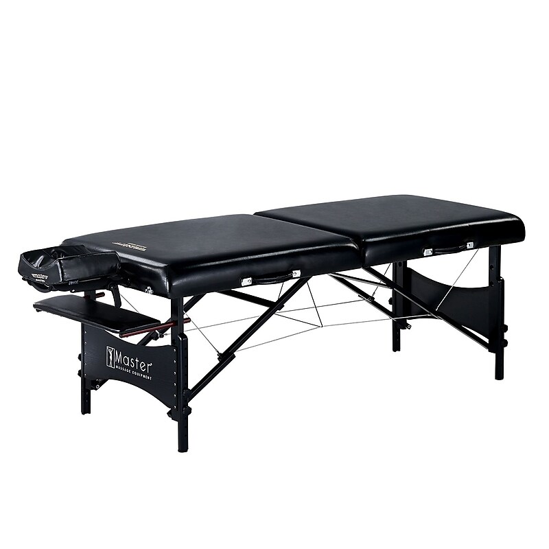 Master Massage 30” Galaxy Therma Top Portable Massage Table with Accessories (Black) (20244) image 1